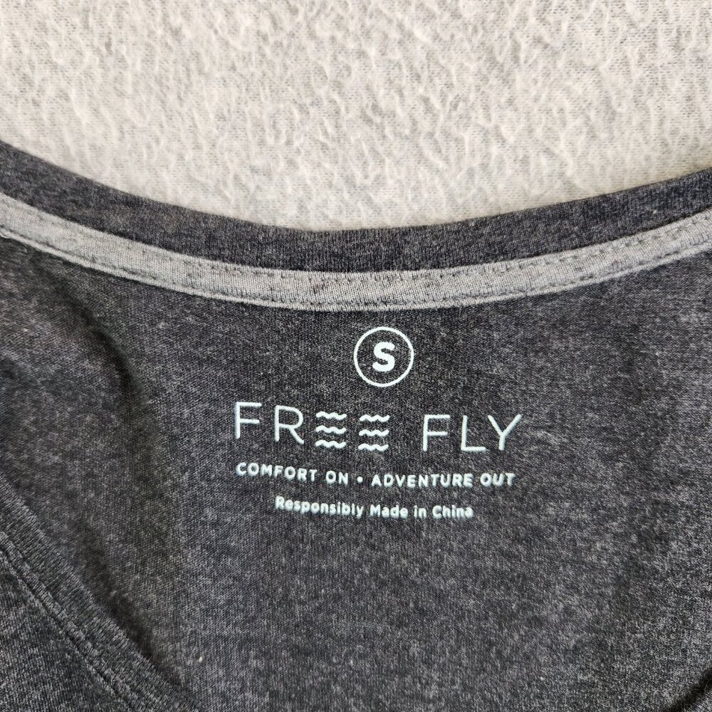 Free Fly Dress Womens S Gray Maxi Jersey Knit Slit Athleisure Travel Vacation - Picture 6 of 12